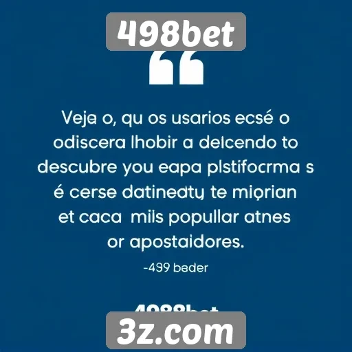 Depoimentos de usuários sobre a plataforma 498bet